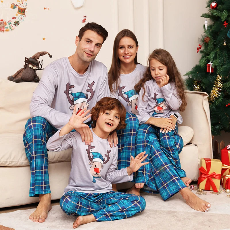 Grey matching christmas pyjamas hotsell