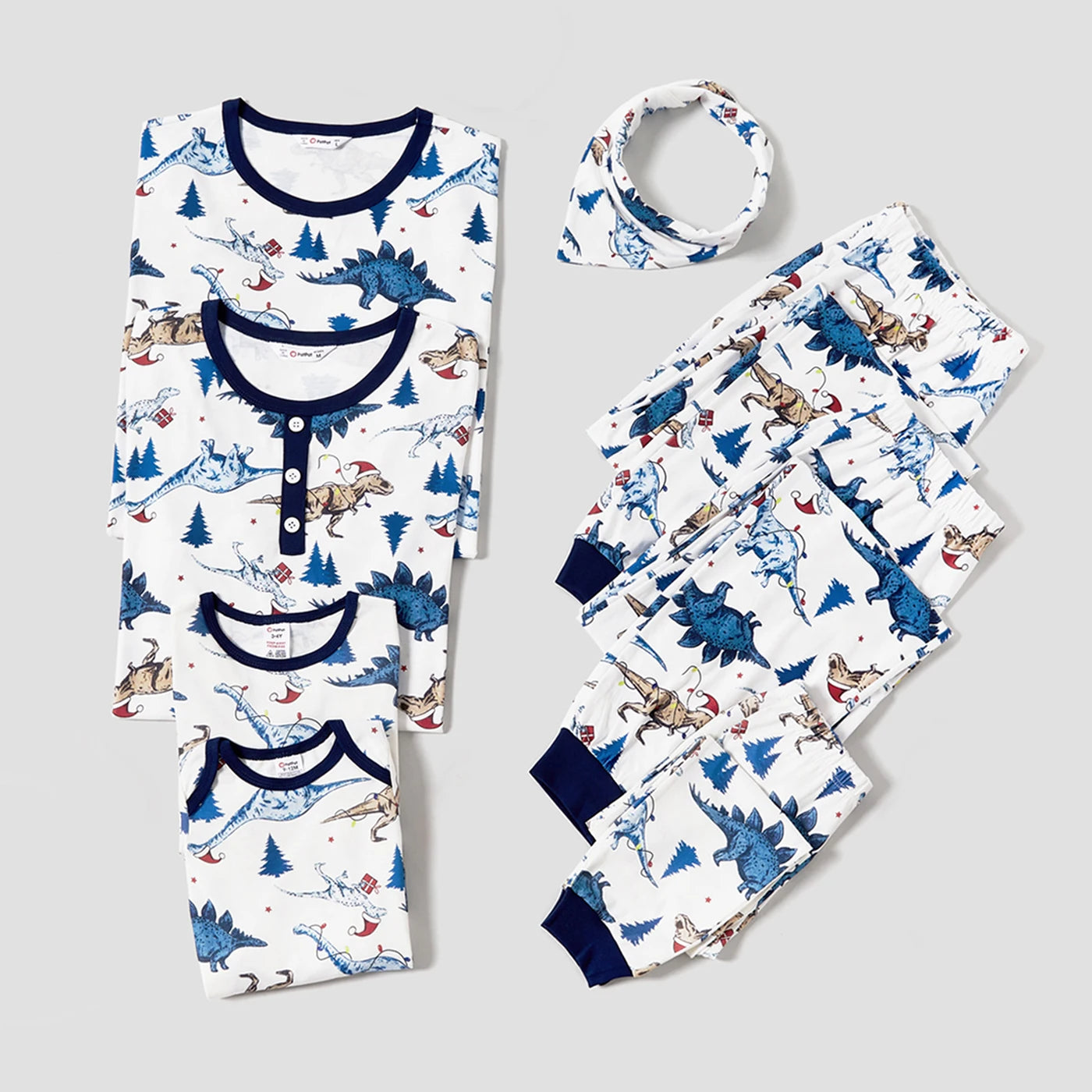 Family Matching Cute Dinosaur Christmas Pyjama Sets