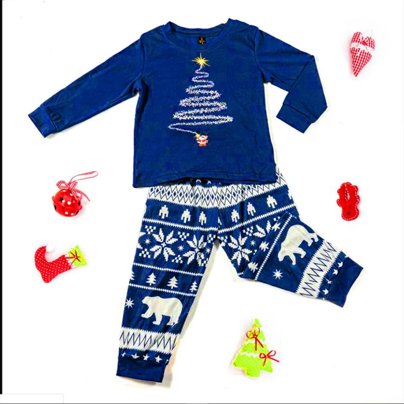 Christmas tree-inspired family holiday sleepwear