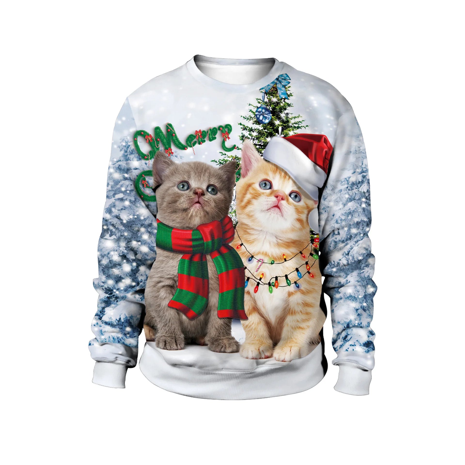Cat christmas top outlet