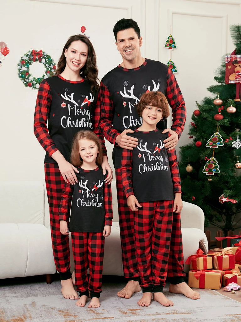 Plaid Merry Christmas Matching Family Christmas Pyjamas