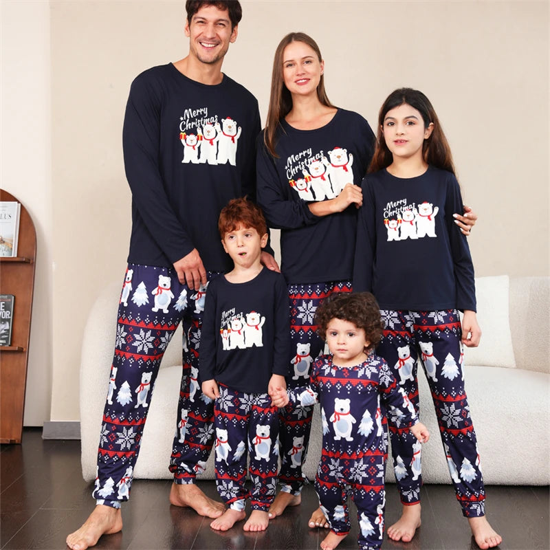 Polar Bear Pyjamas Sets Christmas Family Matching