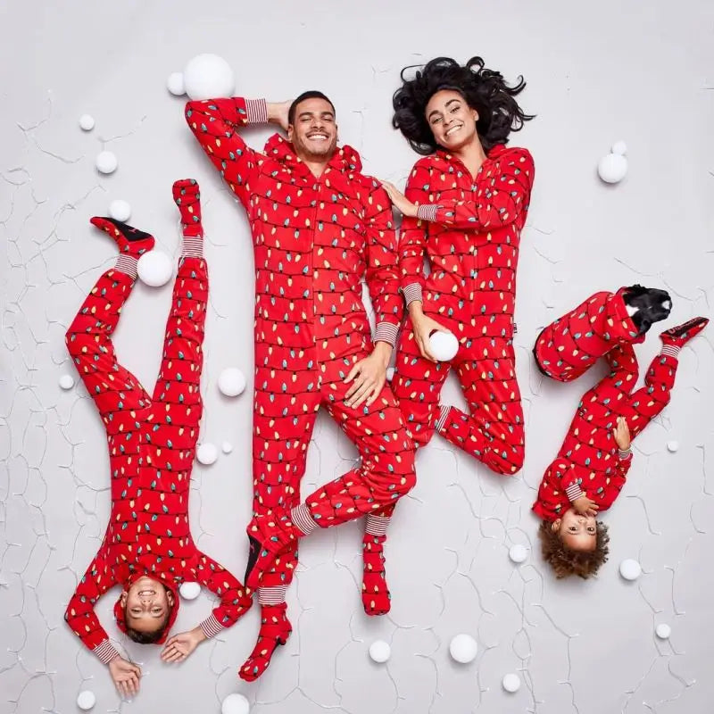 Christmas red family pajama tradition