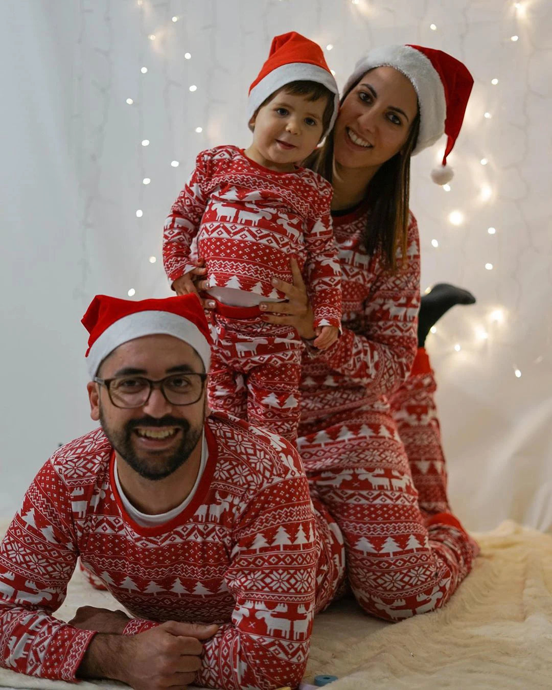 Christmas pajamas red best sale