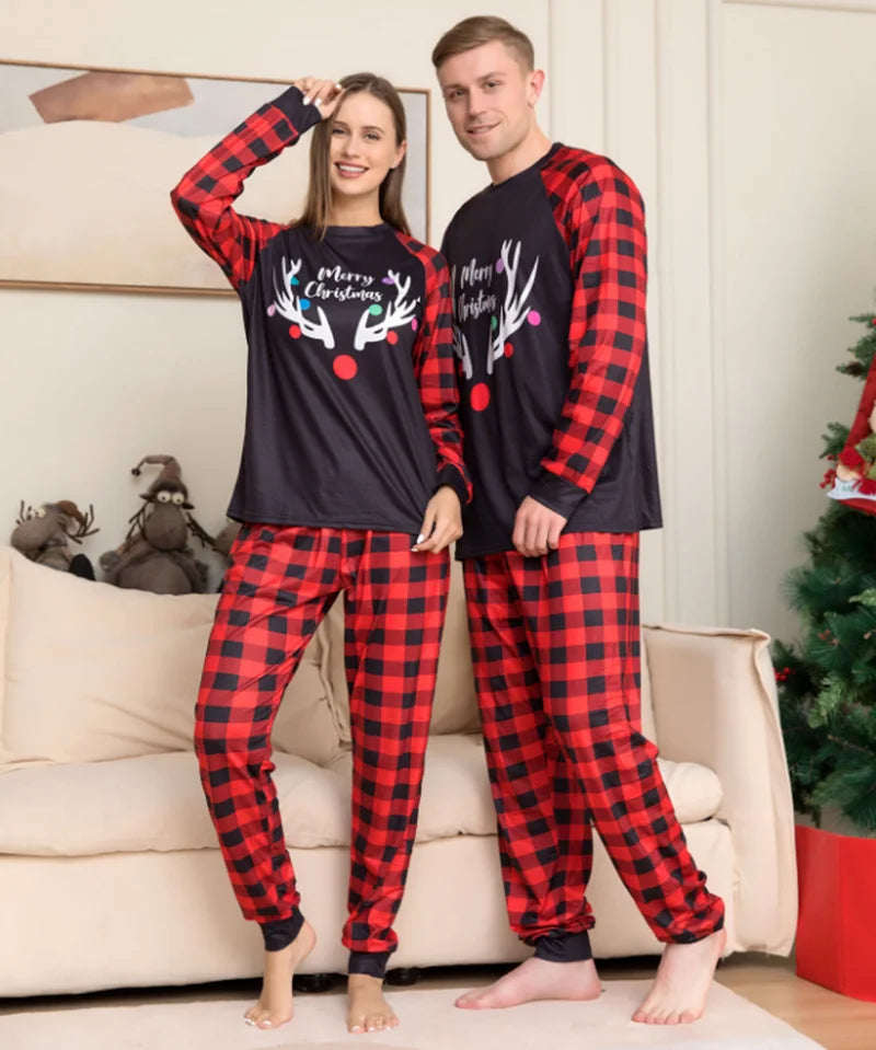 Christmas pajamas plaid sale